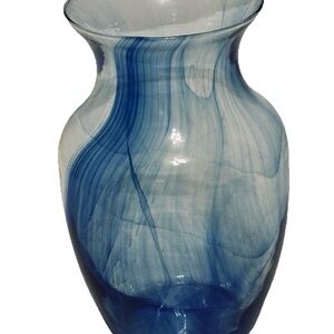 Elegant Blue Glass Vase